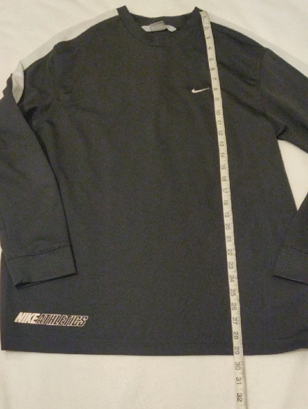 Nike Black Crew Sweatshirt with White Sleeve Panels